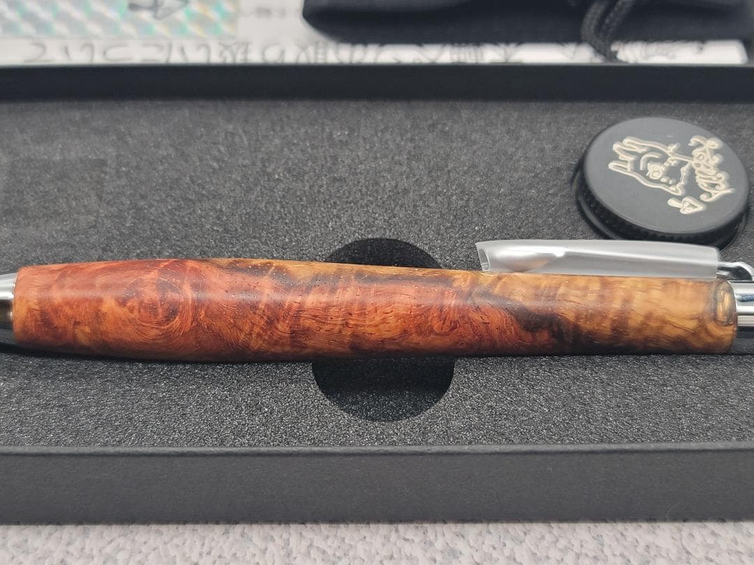 新品　こぶた工房　極上+花梨瘤　紅白　シャープペンシル0.5