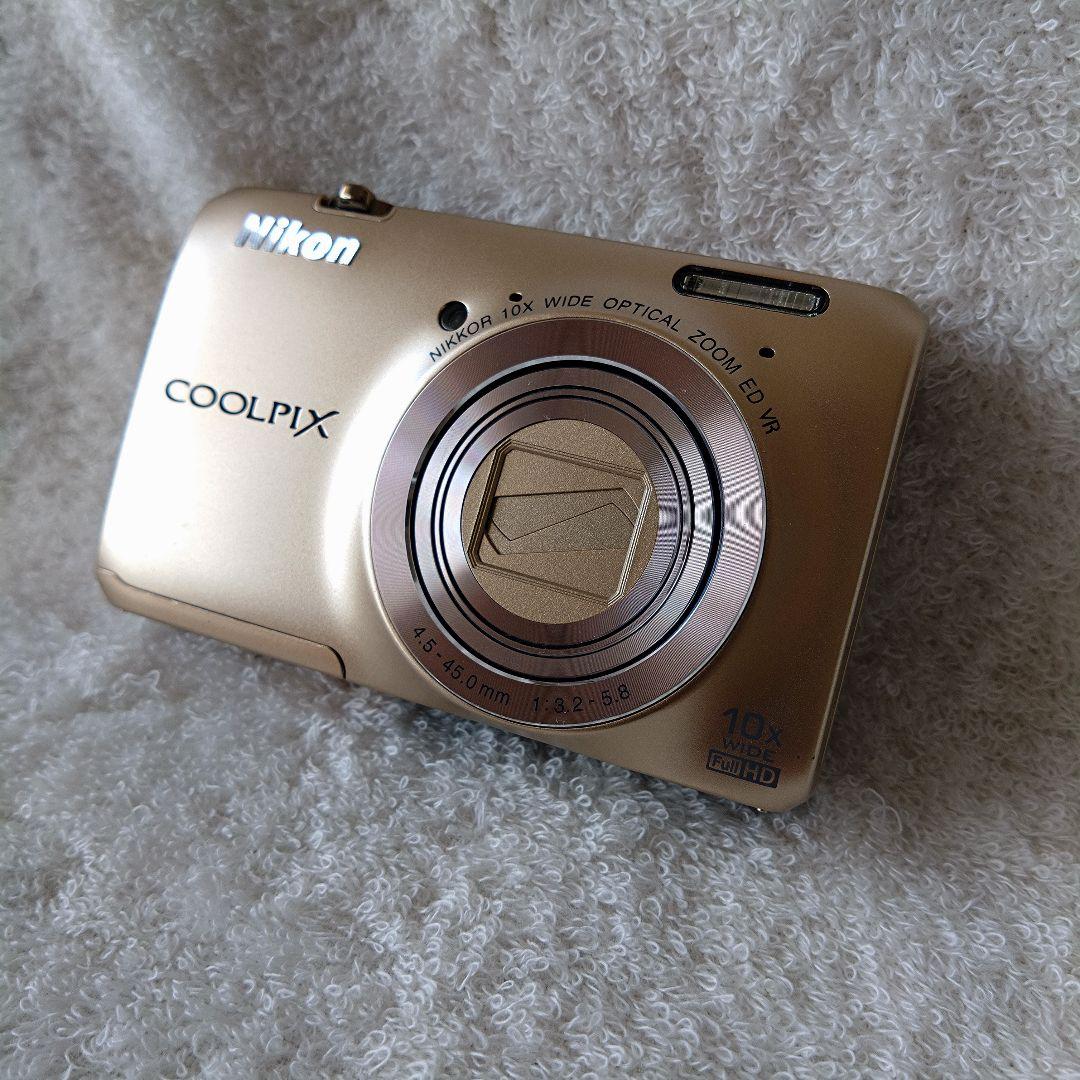 【美品】Nikon COOLPIX S6300 ゴールド 動作品 付属品完備
