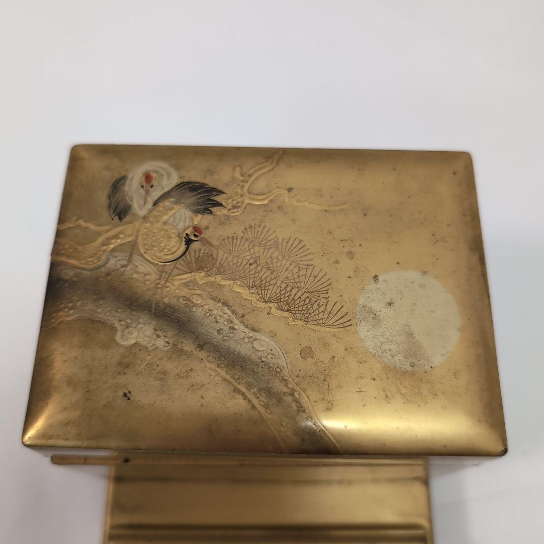 【骨董品】金塗自働巻煙草容器