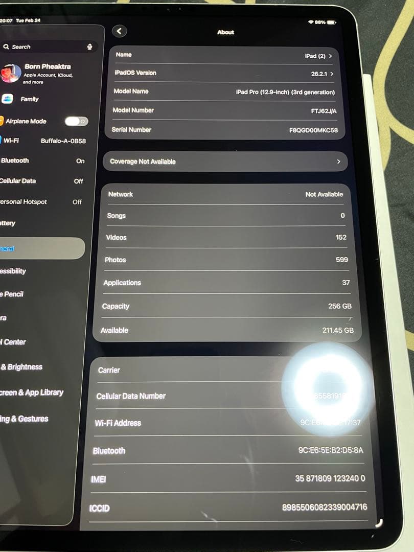 iPad Pro 12.9インチ 第3世代 celular 256GB