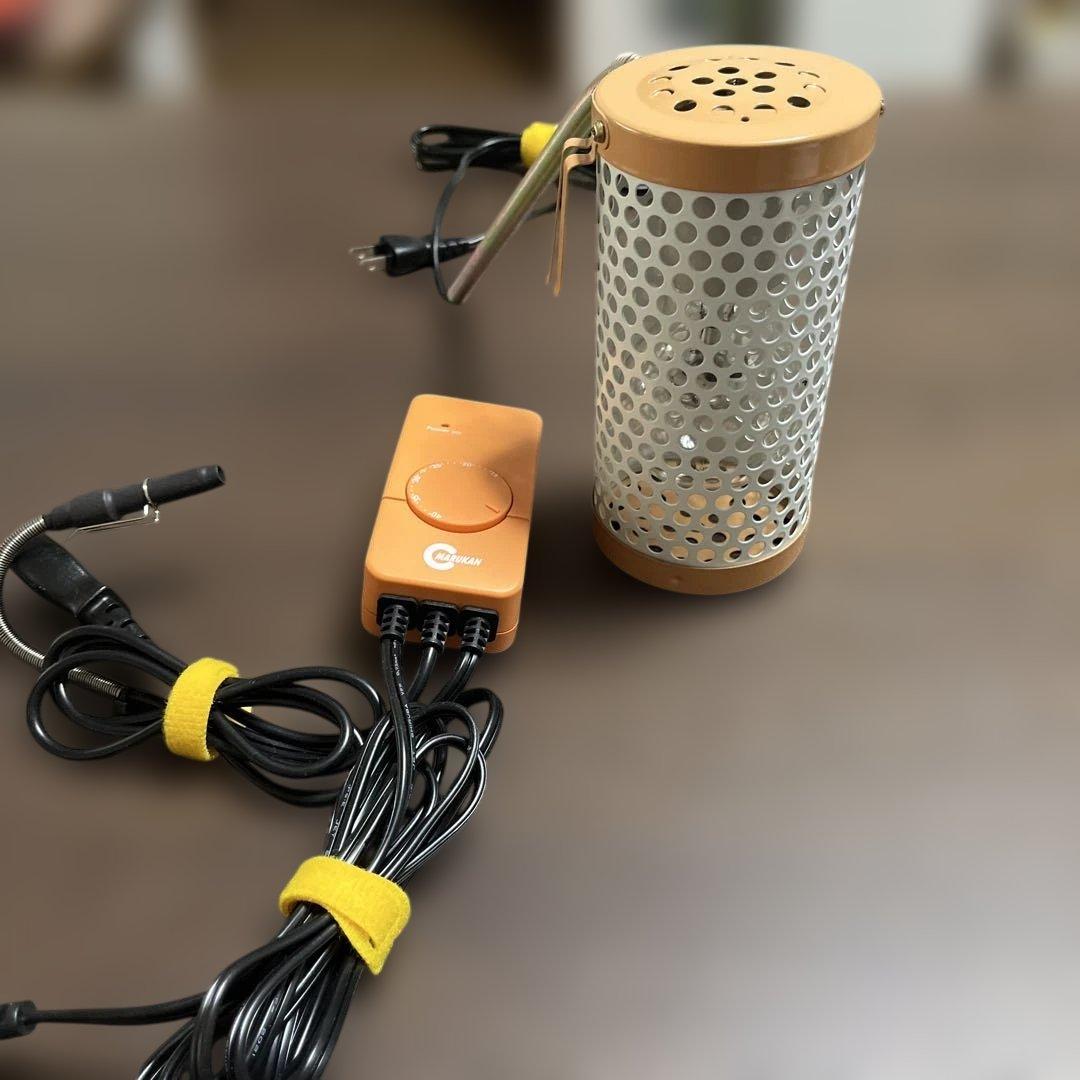 超美品　保温球＆サーモセット　マルカン　保温電球４０Ｗカバー付き＋ミニマルサーモ
