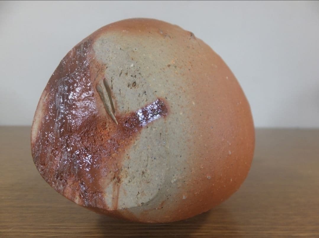 真作保証 伊勢崎淳 自作 備前三角徳利 人間国宝 備前焼 (金重陶陽 藤原啓)