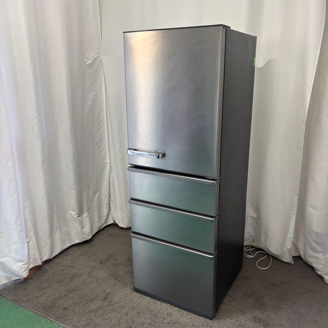 239　AQUA　冷蔵庫　300ℓ-400ℓ　シルバー　設置無料　右開き　安い