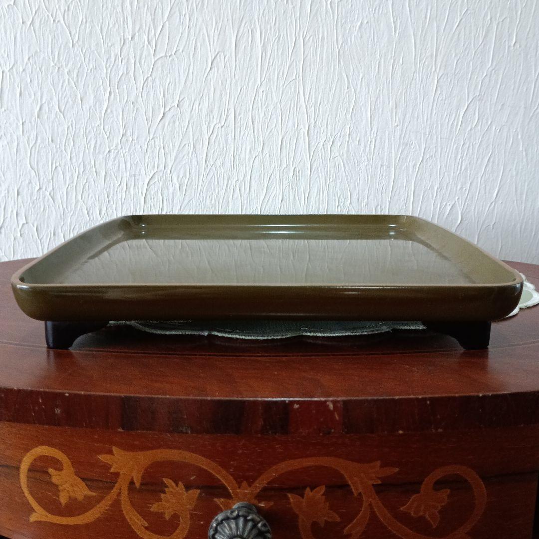 オリーブグリーン 漆器 膳 複数枚セット