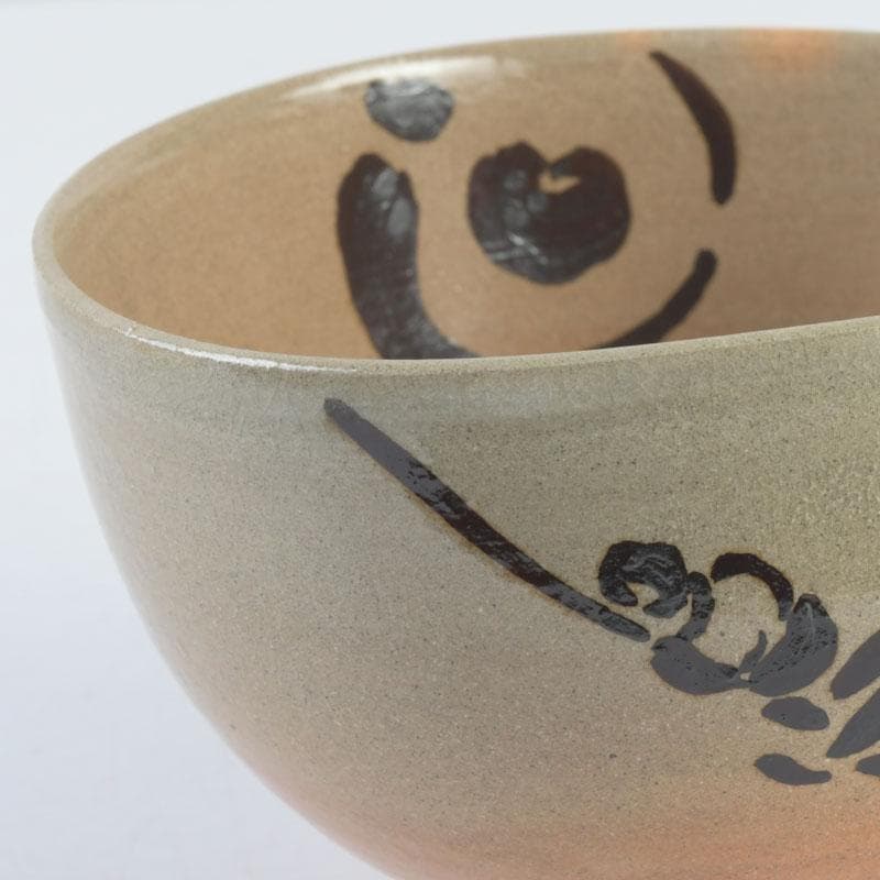茶道具　尾高焼　楽山窯造　絵御本茶碗　共箱　V　9644