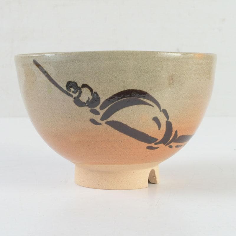 茶道具　尾高焼　楽山窯造　絵御本茶碗　共箱　V　9644
