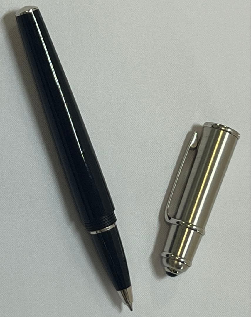 【美品】カルティエ ボールペン サントス ドゥ カルティエ シルバー×ブラック