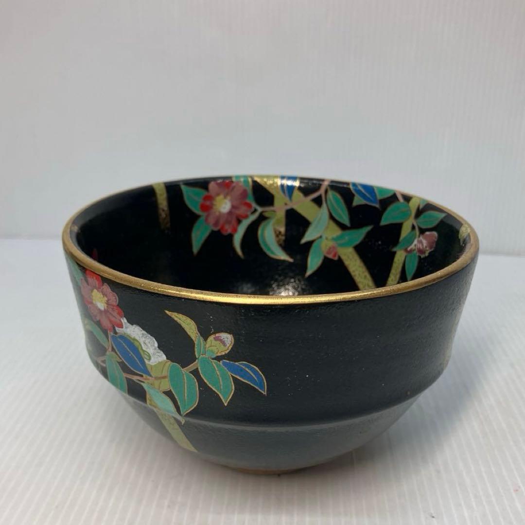 ①京焼 桑野睦子 御所の花 十二ヶ月 コレクション抹茶碗 2点セット 茶道具