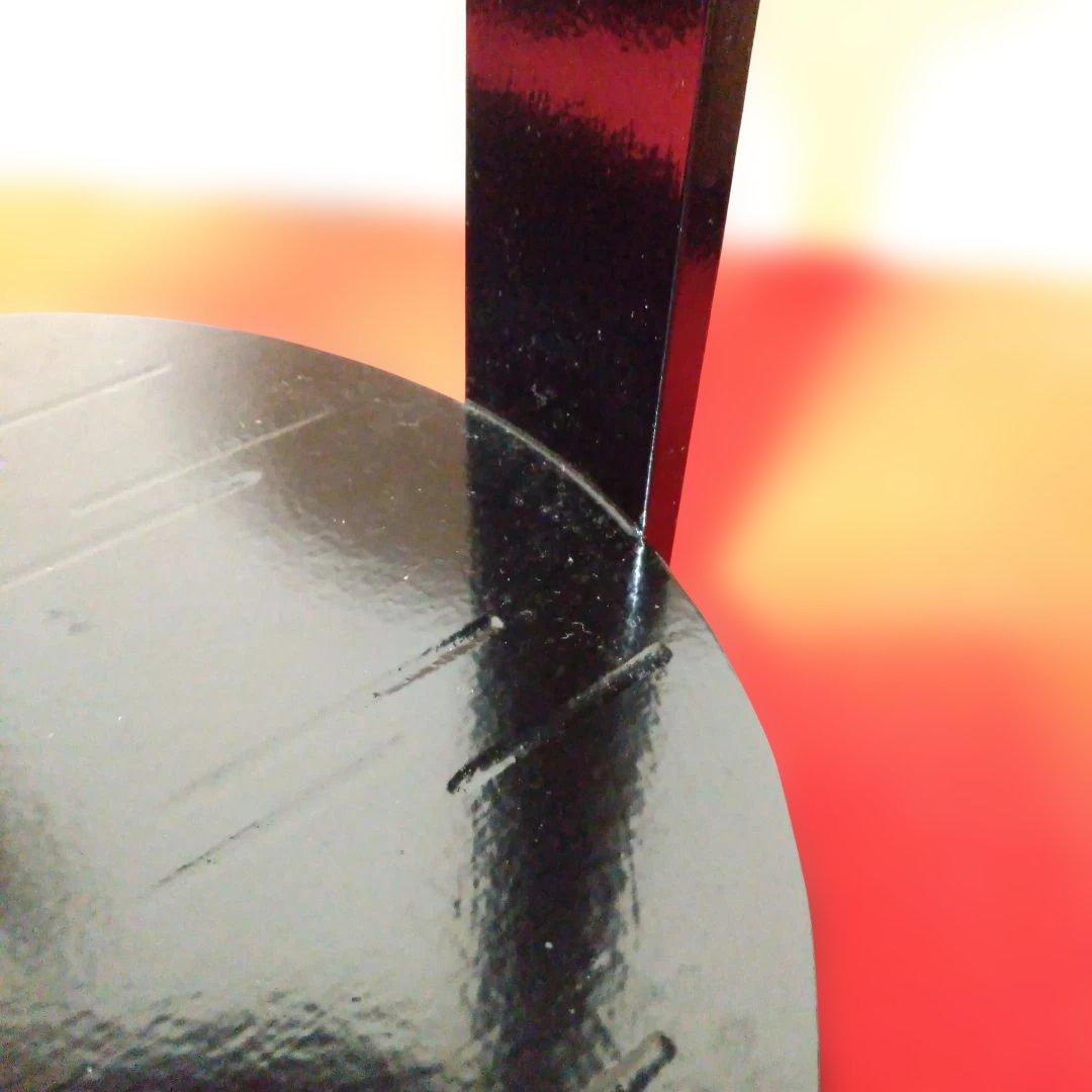 平安関斉造　漆塗宗旦丸卓