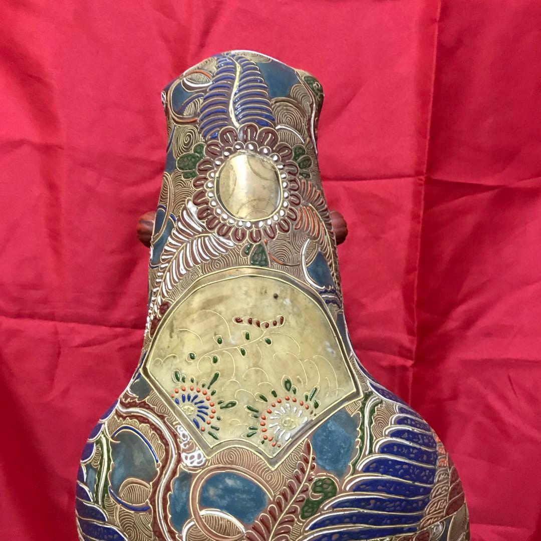 開運‼️古美術 骨董品 工芸品 九谷焼 ‼️縁起置物 ●大型観音立像 守護仏●