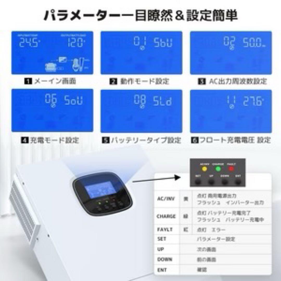 24v 3000wハイブリッドインバーター