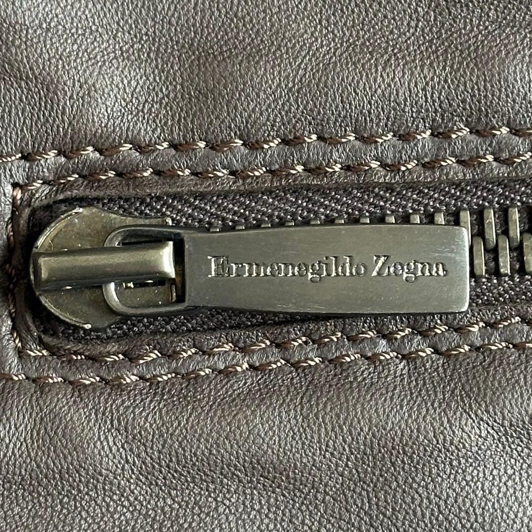 希少✨Ermenegildo Zegna ナッパレザー　本革　ガーメントバッグ