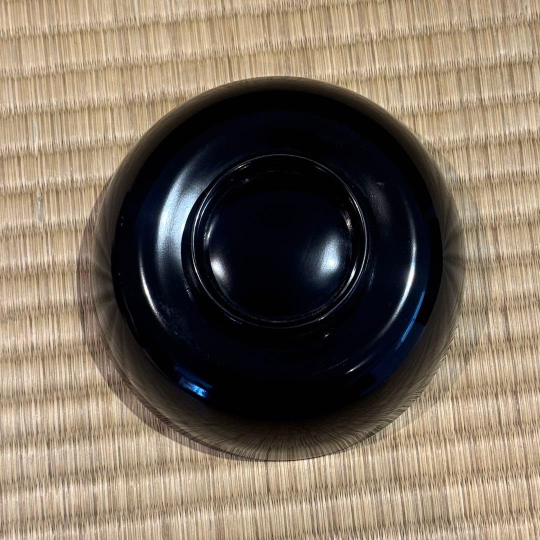 はなさん　輪島塗 松鶴図金蒔絵 黒漆 吸物椀 3客