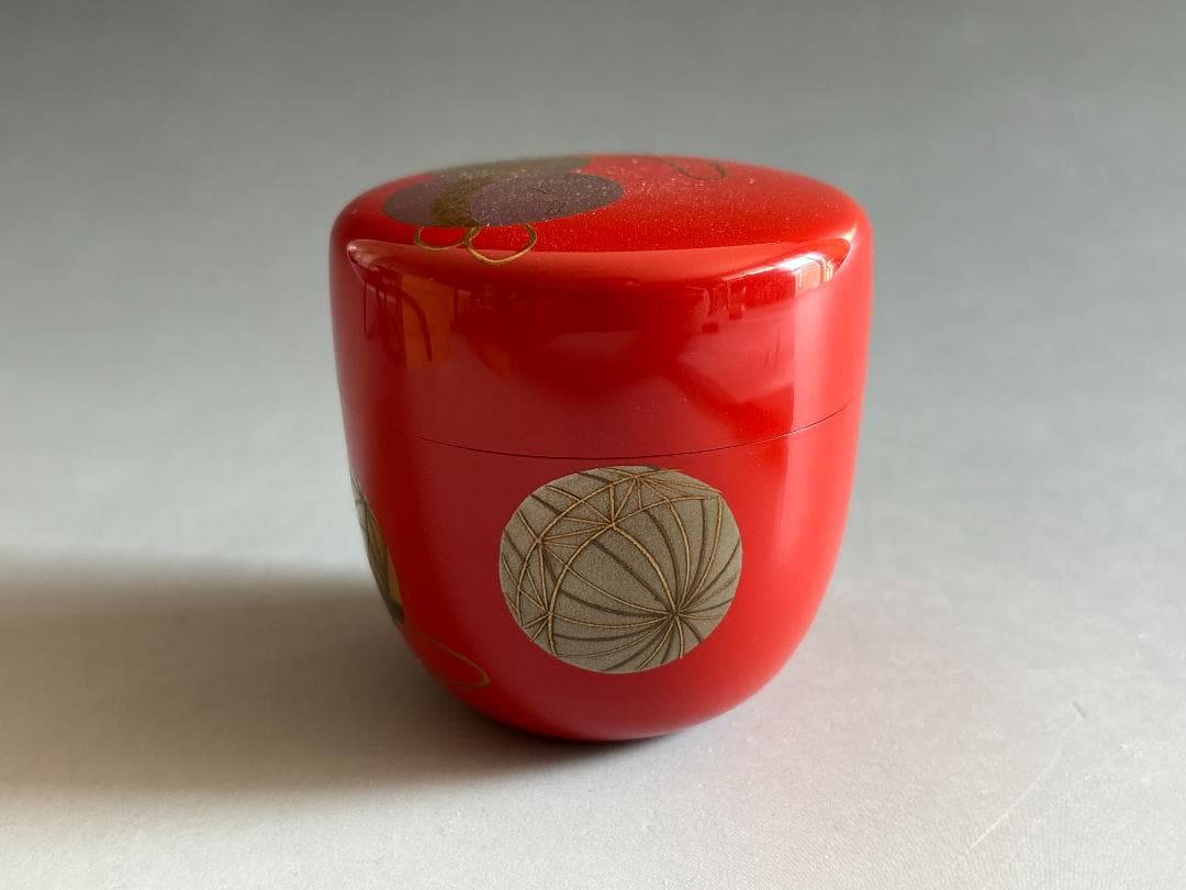 薄茶器　雄峰　手毬蒔絵　棗　茶道具