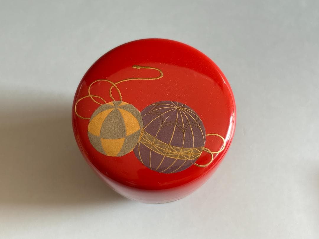 薄茶器　雄峰　手毬蒔絵　棗　茶道具