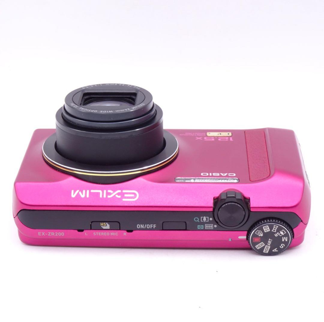 【動作確認済】 CASIO EXILIM EX-ZR200 ピンク コンデジ