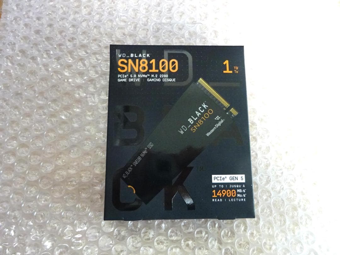 新品PCIe5.0 超高速SSD WD SN8100 1TB 14900M AI