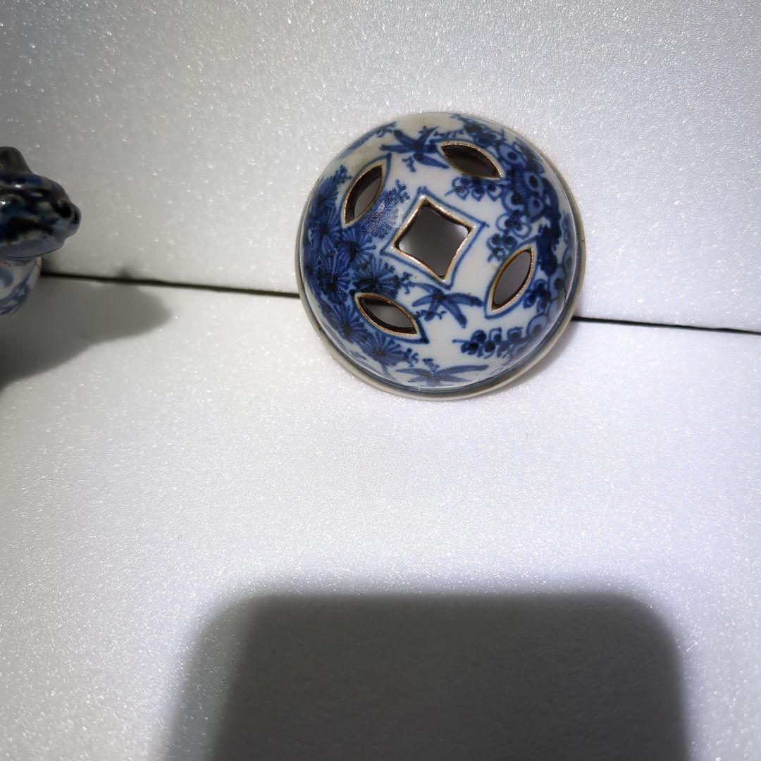 使い込まれた時代染め付け香炉美品です。