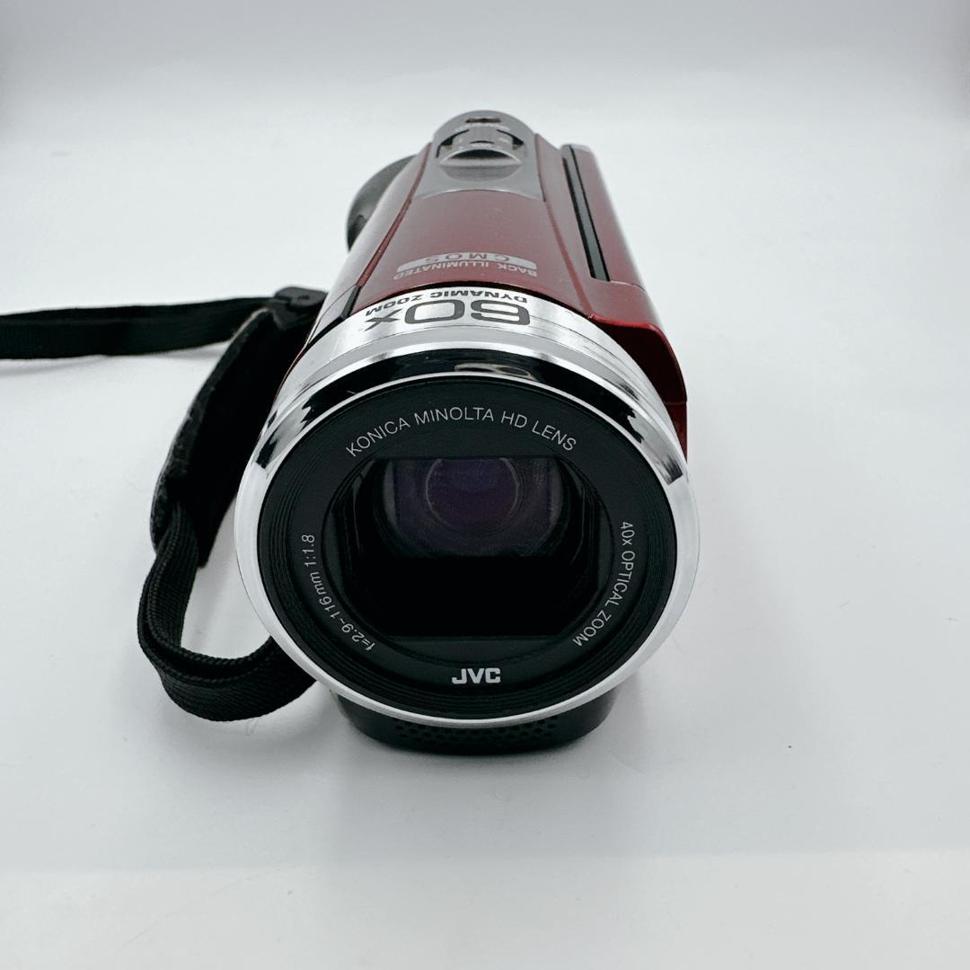 【概ね美品】JVC Everio GZ-HM155-R ビデオカメラ レッド