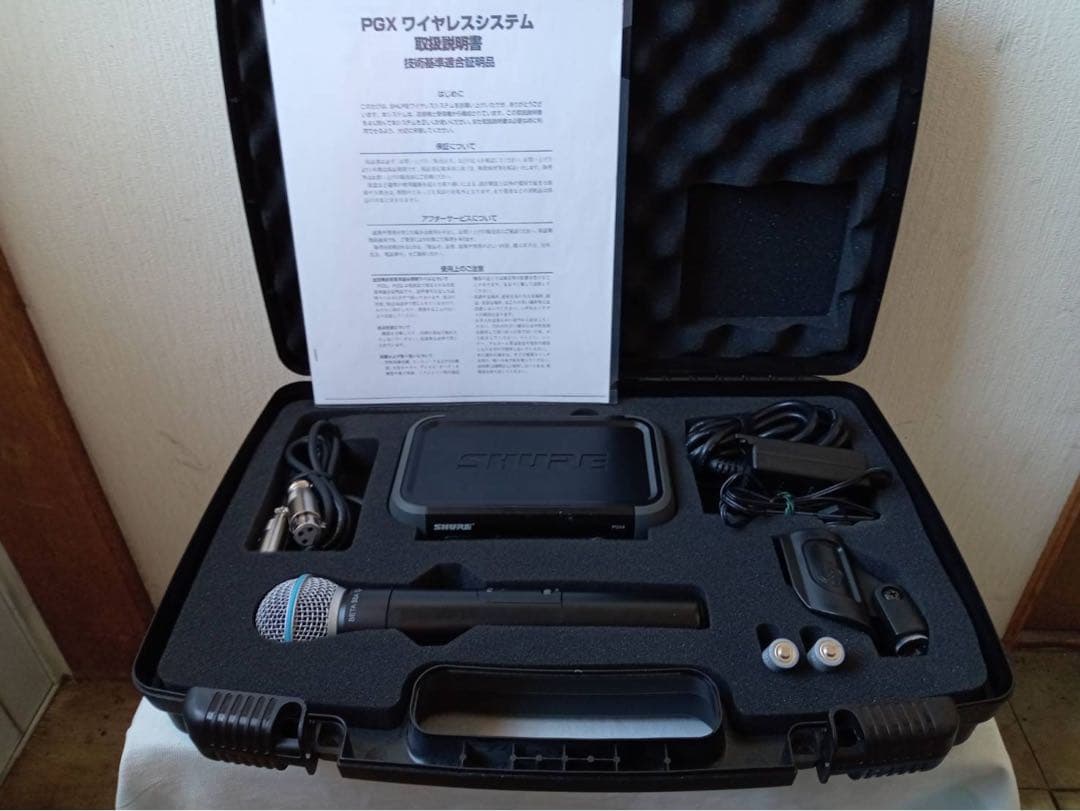 SHURE　シュア　ワイヤレスマイク　PGX　BETA58A 取扱説明書有り