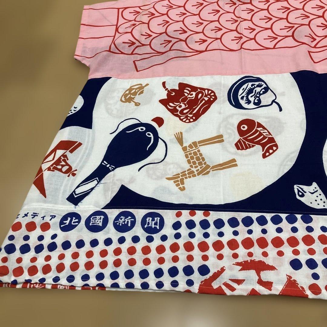 多彩な模様の綿製手ぬぐい 約90cm x 34cm両面チュニック