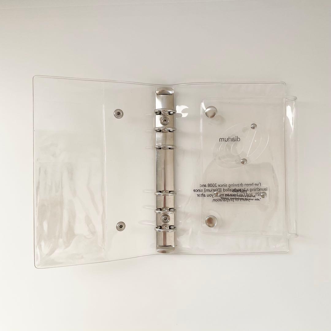 希少　韓国　貯金　バインダー　カバー　A6 pvc diarium クリア