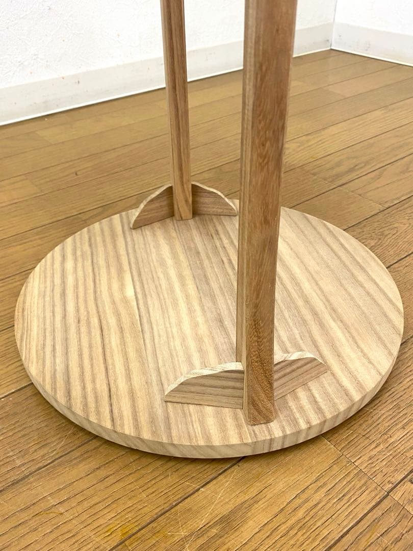 美品 茶道具 桐 丸卓 茶棚 組立式 共箱