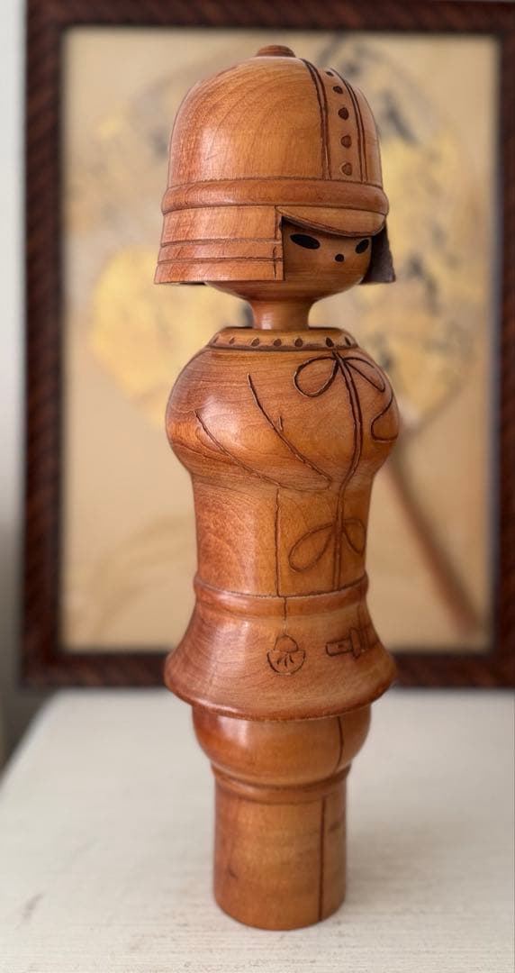 【創作こけし 関口三作 武人 36cm】堂々たる存在感の大型作品