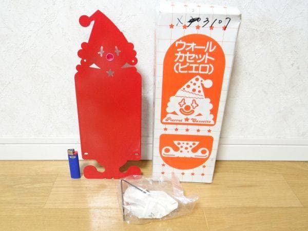 80年代 ビンテージ ウォールカセット カセットスタンド ピエロ カセットケース