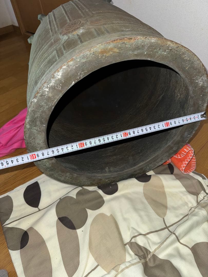 時代物　古銅　【大正五年】在銘　梵鐘　吊鐘　半鐘　高約70cm