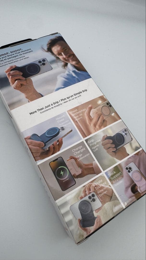 SnapGrip MagSafe対応 モバイルバッテリー内蔵カメラグリップ
