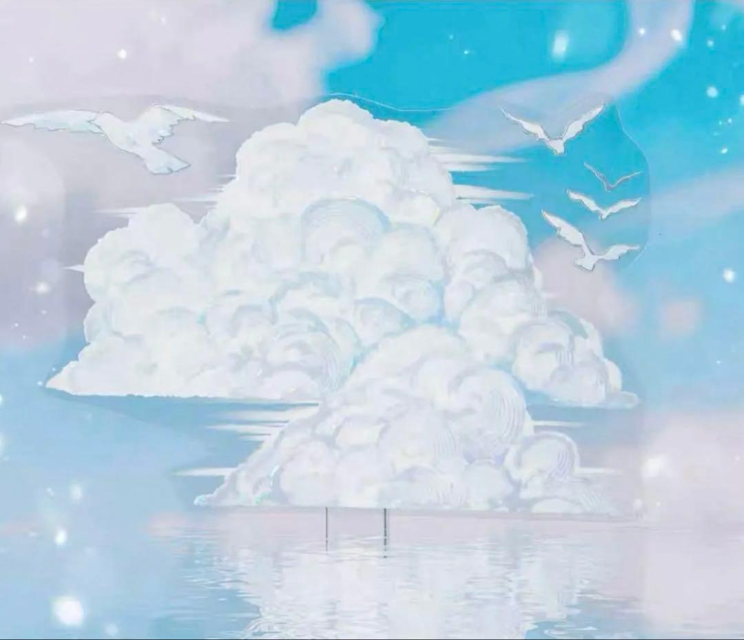 贝壳光 云梦浮游 6cm×5m 100cm/loop 海外マスキングテープ　雲