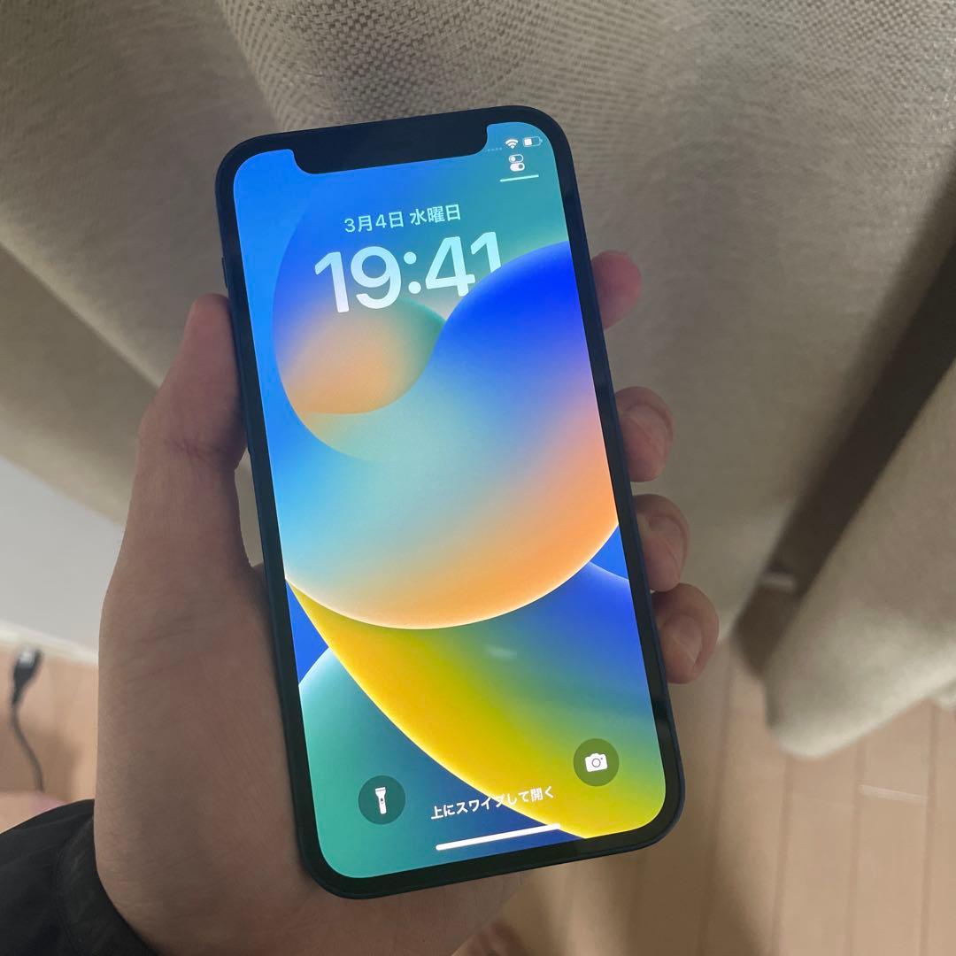 美品 iPhone 12 mini 128gb simフリー　ブルー