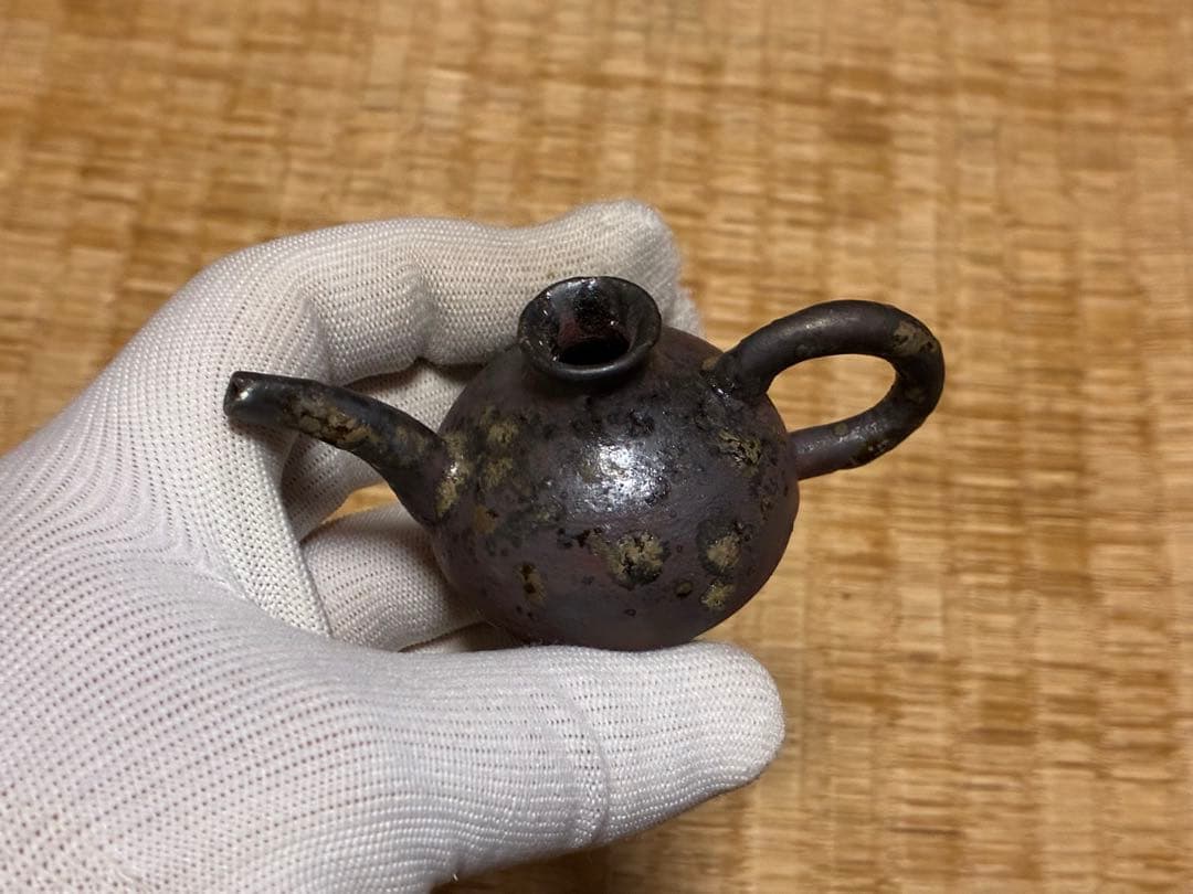茶道具 陶器 水滴 と 高岡銅器 茄子 水滴 共箱 三点 まとめて