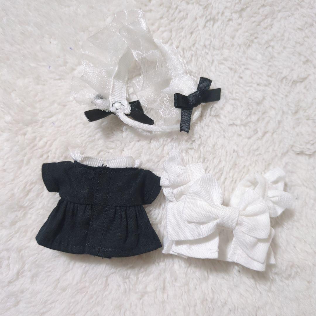 うー ほわぬい用 きせかえ服 メイド服 3点セット 8cm アウトフィット