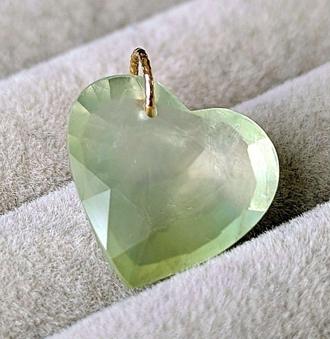 ♢容音♢K18 大粒グリーンプレナイト 7.77ct ネックレスチャーム
