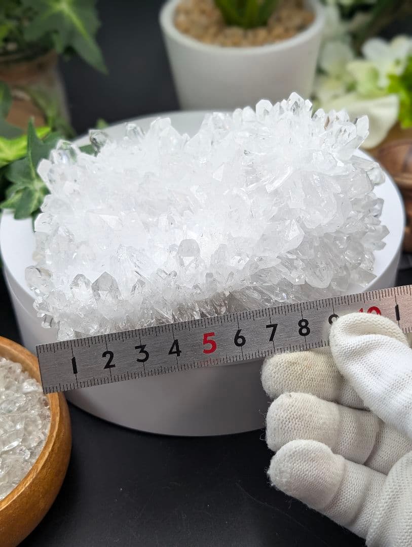 専用677g菊花水晶クラスター 淨化 天然 KK01