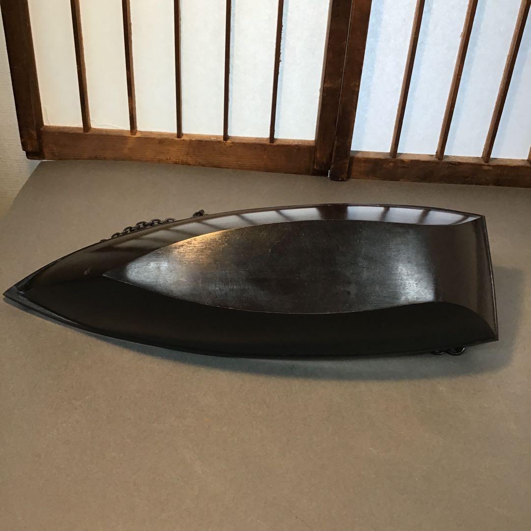 骨董品　￼華道道具　釣花入　銅製　釣船花入　S86TH2