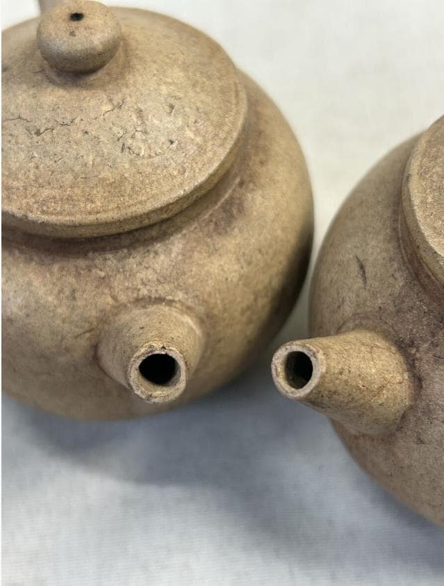 宜興 煎茶器 急須2点セット 鉄砲⼝ 中国古玩 骨董品 時代物