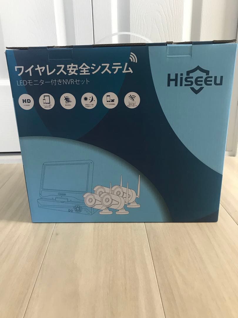 500万画素ワイヤレス防犯カメラセット Hiseeu 10.1インチ 増設可