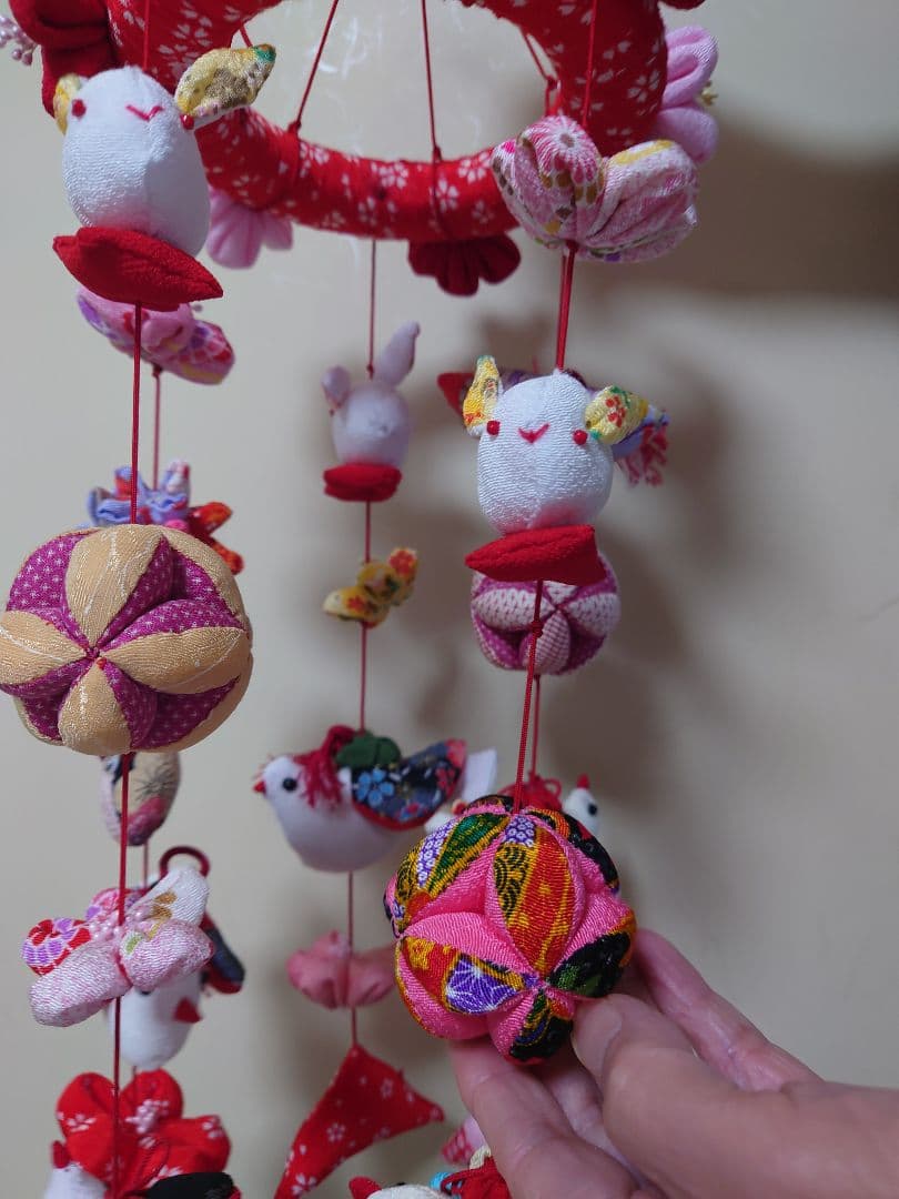 ハンドメイド★極美品★年女ひでばあちゃんが丁寧に作った縁起物の吊るし雛