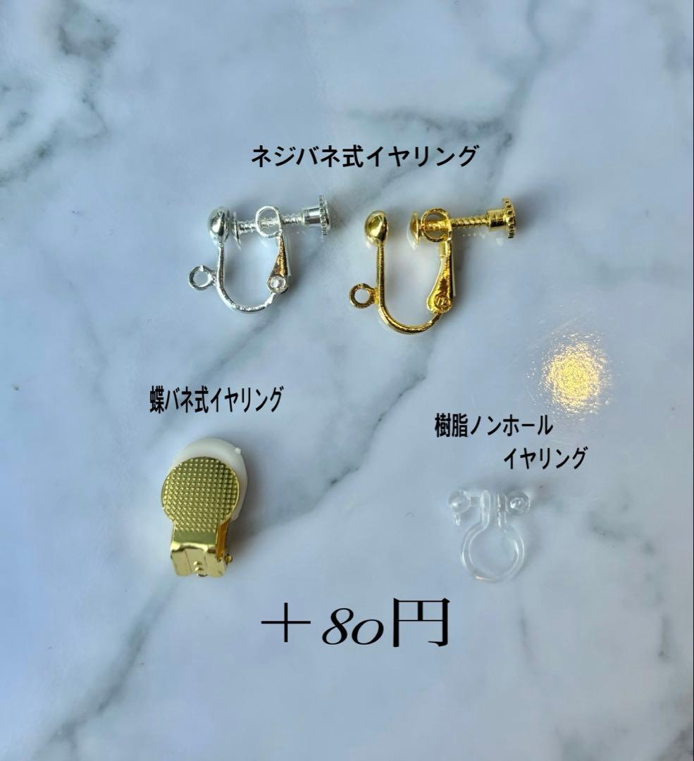 薔薇ビジュー♡ペイントビーズ　ピアス/イヤリング✩*