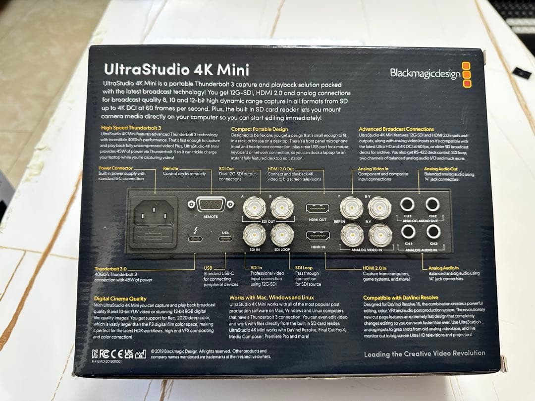 Blackmagic UltraStudio 4K Mini 動作確認済み