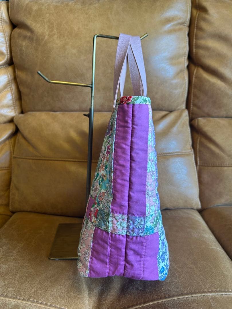 ハンドメイド　パッチワーク　キルト　バック　リバティ