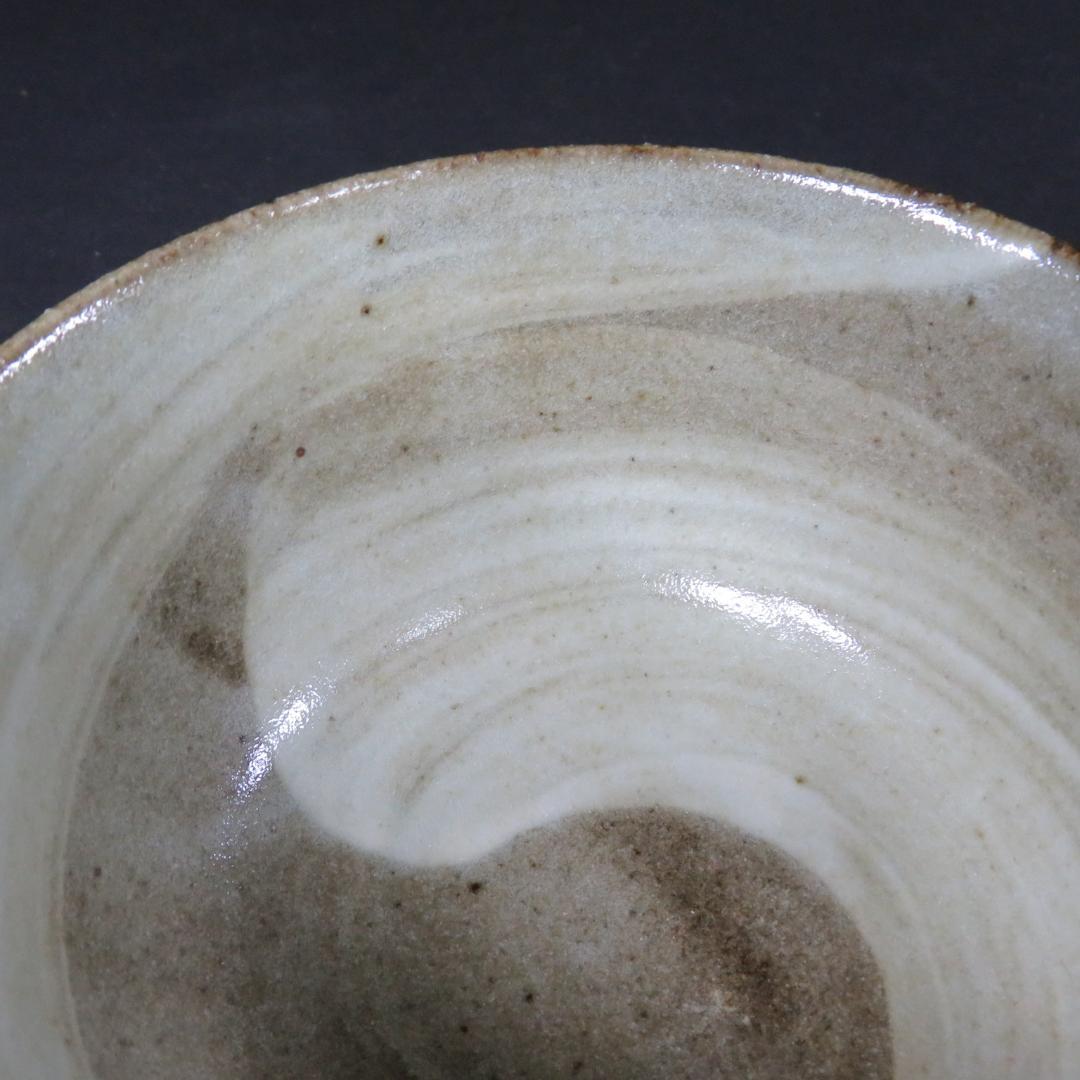 茶碗 鶴 車 金彩 刷毛目 在銘 紙箱つき 茶器 抹茶碗 茶道具
