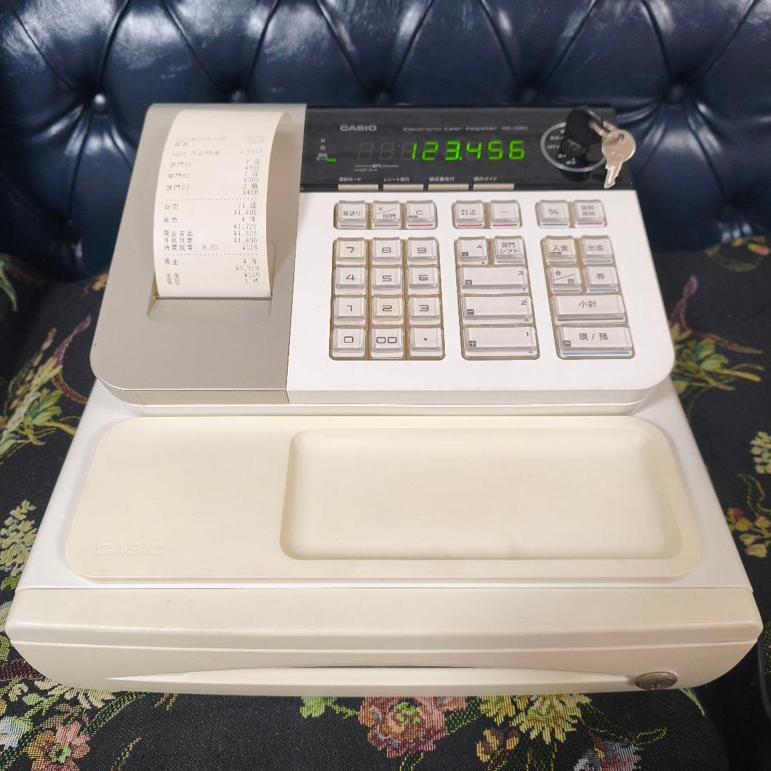 CASIO カシオ 電子レジスター SE-S20 ドロア 鍵付き 動作確認済み