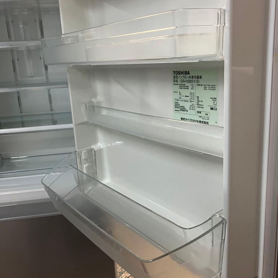 175F  TOSHIBA 2015年製　美品　自動製氷機付き冷蔵庫　375L