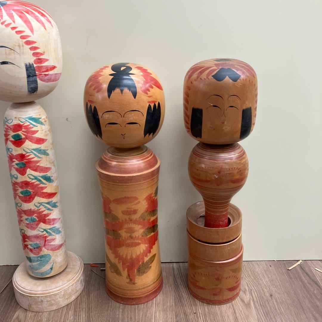 2F 伝統こけし 7点セット 作家物 署名あり 木製 郷土玩具 インテリア