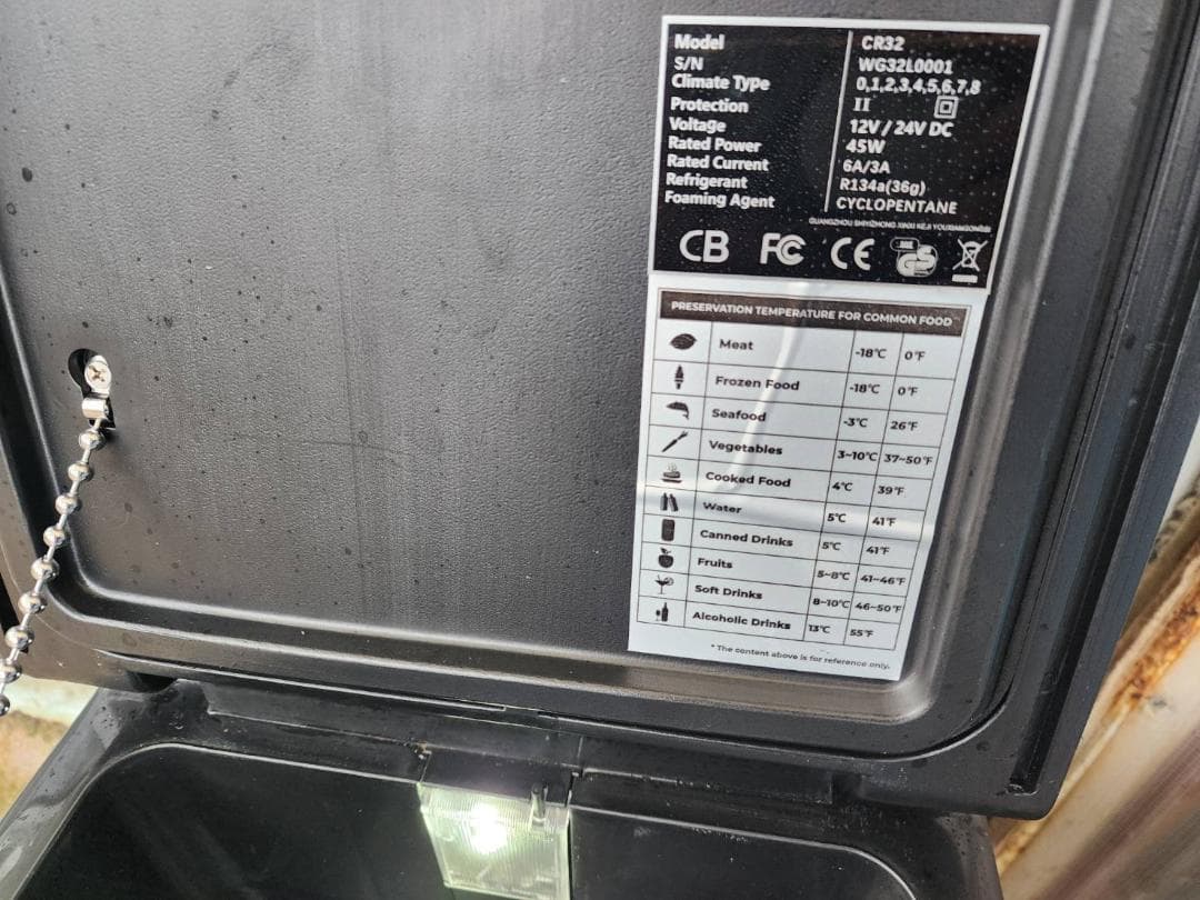 F40C4TMP 車載冷蔵庫　ポータブル冷蔵庫　 32L 　-20℃～10℃