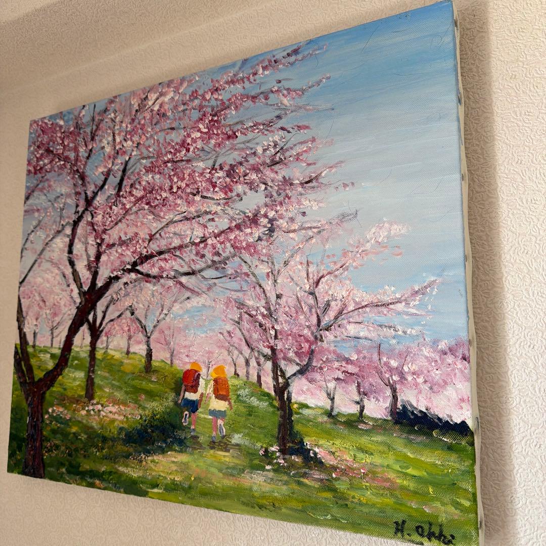 桜の風景 油彩